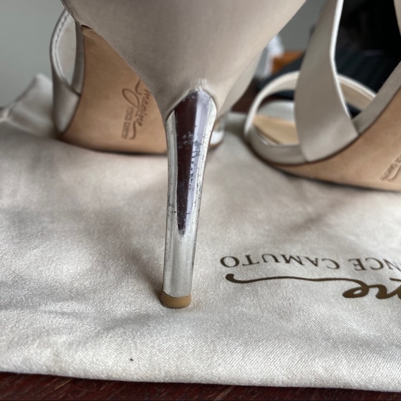 Imagine Vince Camuto Pascal White Satin Heels, 8.5 - Picture 5 of 7